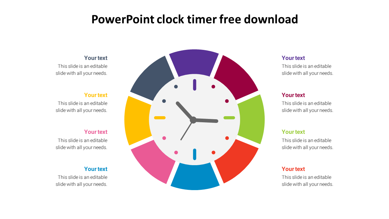 Free - Attractive PowerPoint Clock Timer Free Download Slides